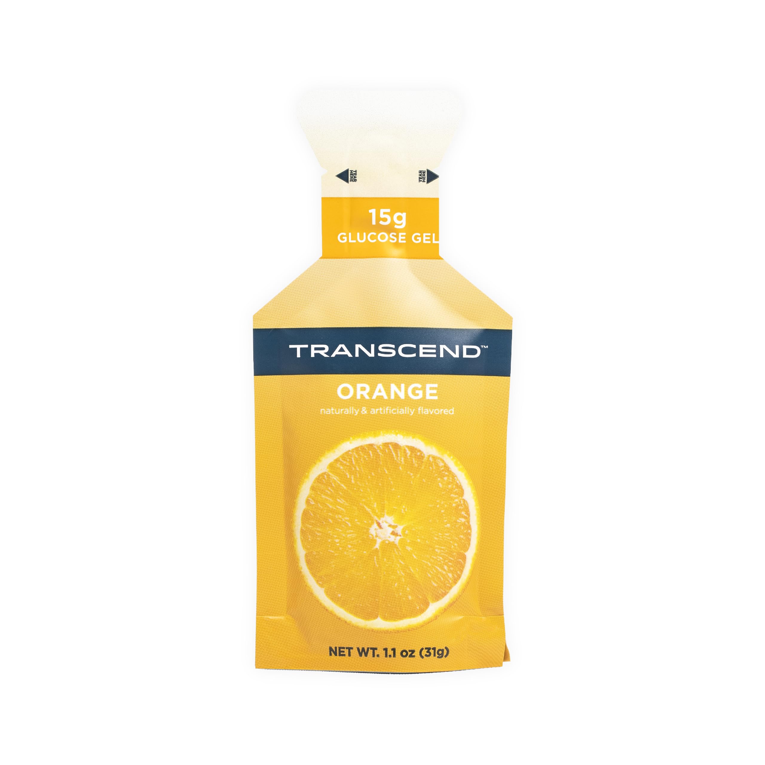 Transcend gel frente del empaque mostrando paquete de 10 y beneficio de portabilidad