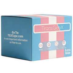 TransGenX paquete frontal mostrando rollo y color beige, aspecto discreto