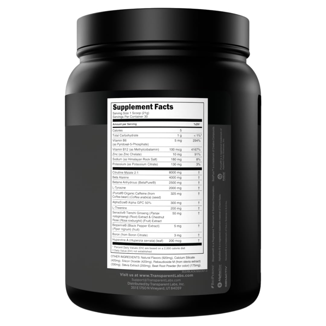 Transparent Labs envase junto a mano para comparar tamaño y 30 servicios