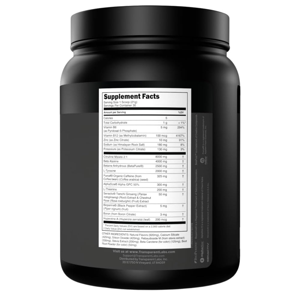 Transparent Labs atleta usando Bulk Black en gimnasio para mayor enfoque