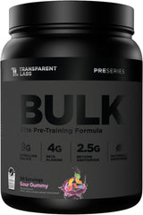Transparent Labs presentación frontal Sour Gummy, refuerza energía antes de entrenar