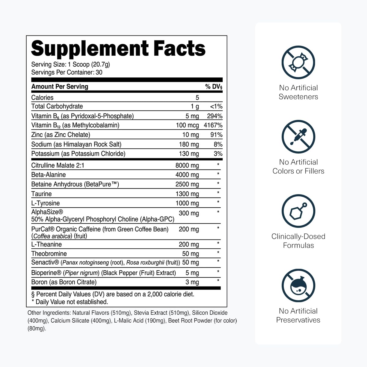 Vaso con preentreno Bulk mezclado por Transparent Labs listo para consumir y aumentar energía