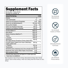 Vaso con preentreno Bulk mezclado por Transparent Labs listo para consumir y aumentar energía