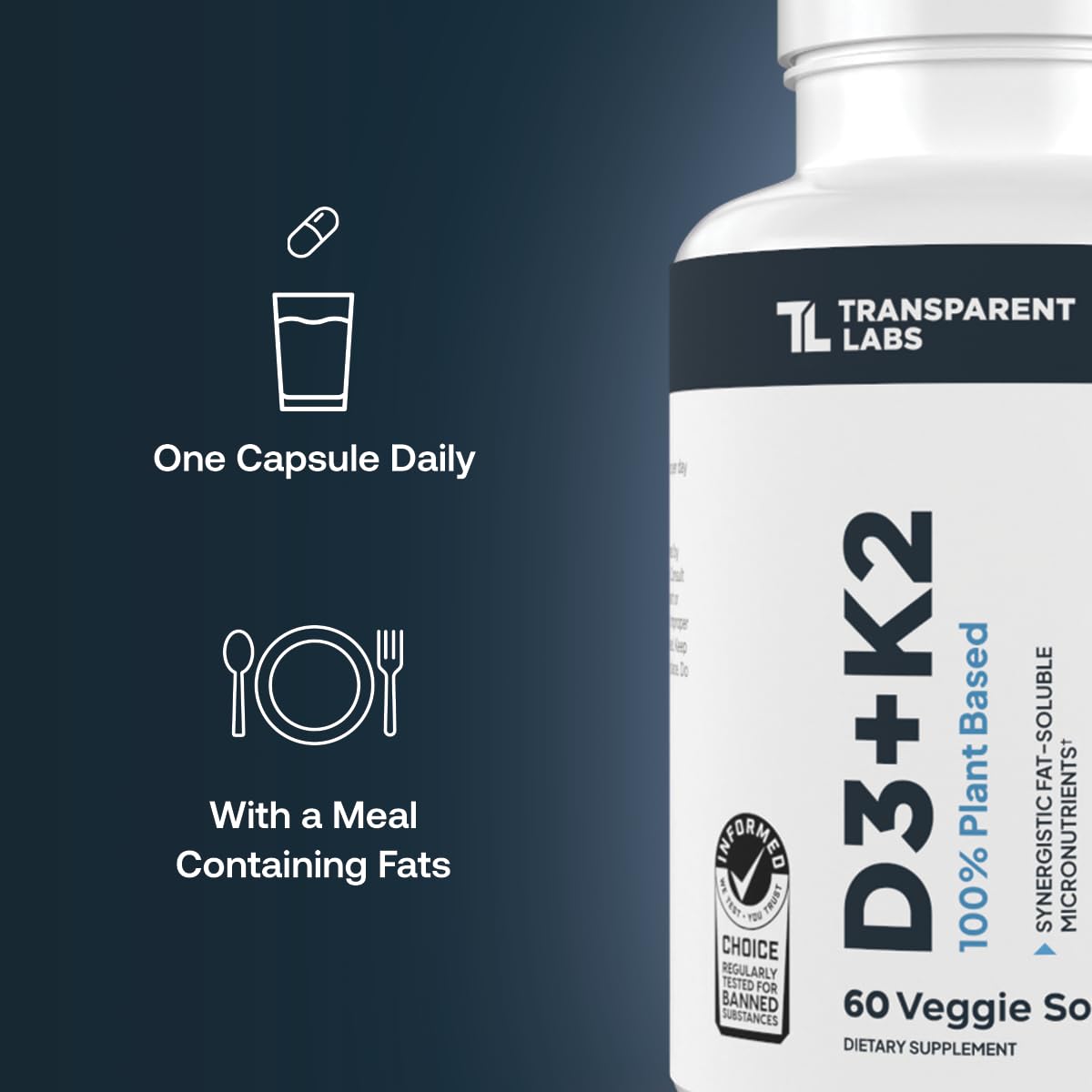 Transparent Labs etiqueta nutricional legible que muestra dosificación