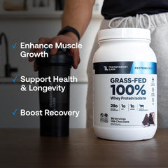 Transparent Labs dosificador midiendo 28g de proteína por servicio preciso