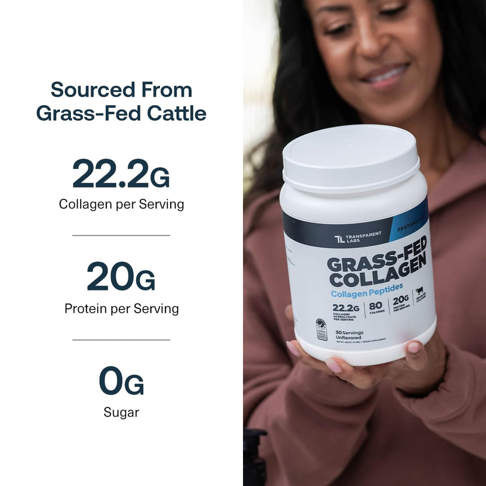 Transparent Labs etiqueta con ingredientes, transparencia y pureza certificada