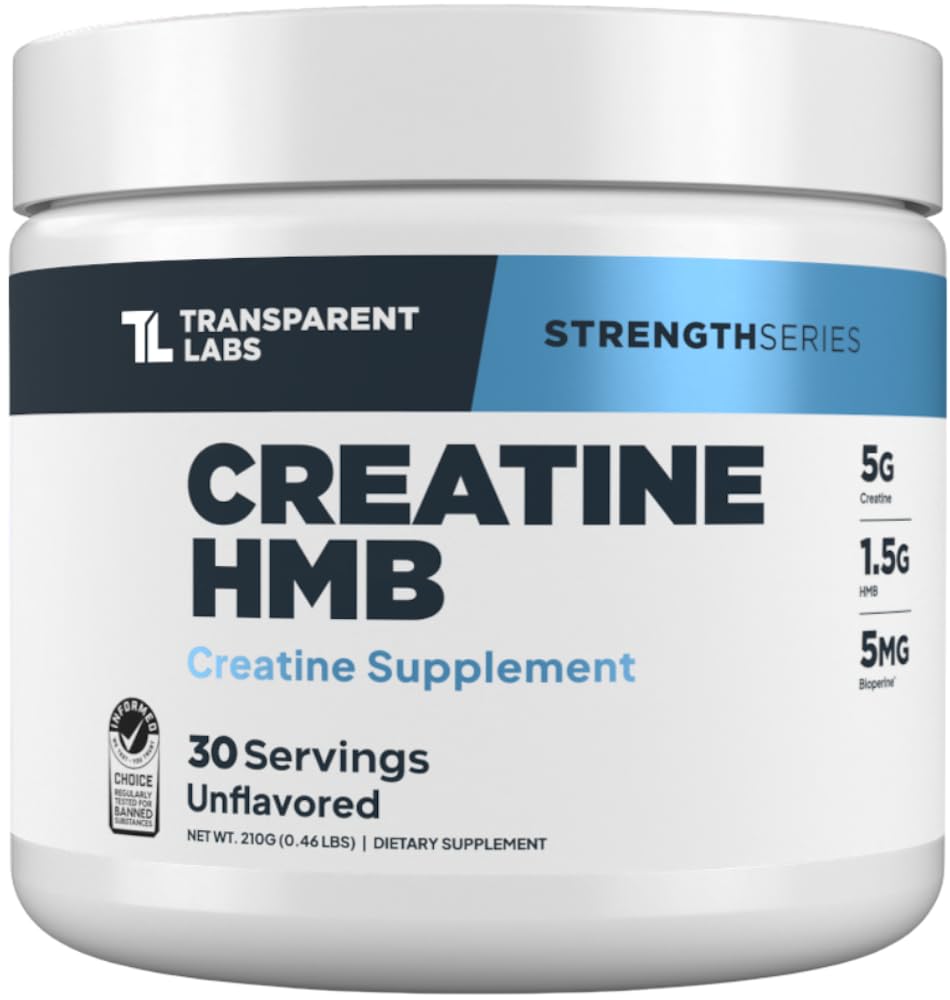 Transparent Labs envase frontal mostrando fórmula limpia y sin sabor, ideal para fuerza