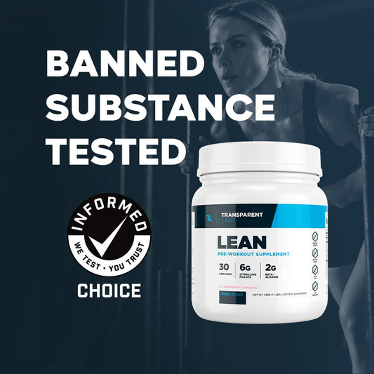 Polvo fine de Transparent Labs Lean mostrando textura ideal para mezclar