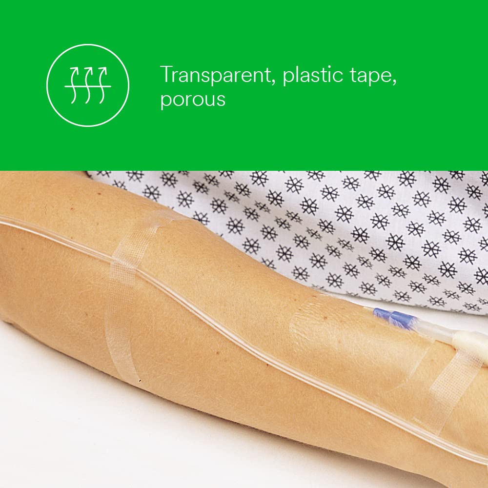 Transpore 3M rollo junto a regla para ver escala y largo