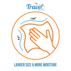 Travel Wipes detalle de textura gruesa, resistente y absorbente