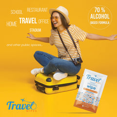 Travel Wipes en bolso de viaje, higiene inmediata en desplazamientos