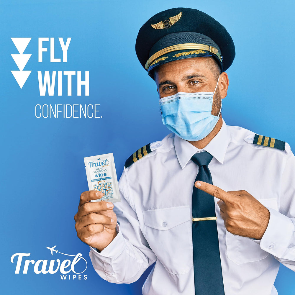 Travel Wipes en escena de viaje al aire libre, convenientes en movimiento