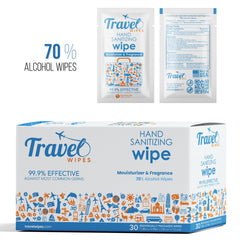 Travel Wipes cierre y textura de la toallita mostrando durabilidad