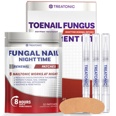 Treatonic frente del kit mostrando pluma y parches para tratamiento eficaz