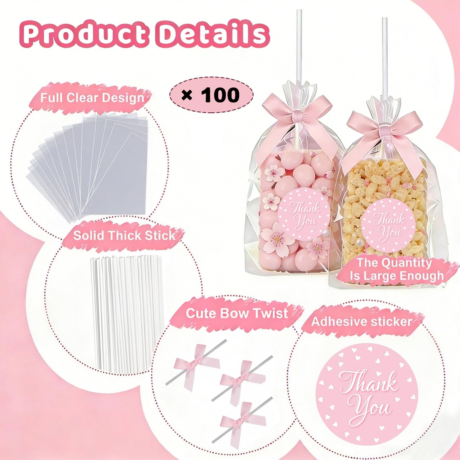 Treayes bolsa con cake pop en uso, facilita empaque seguro