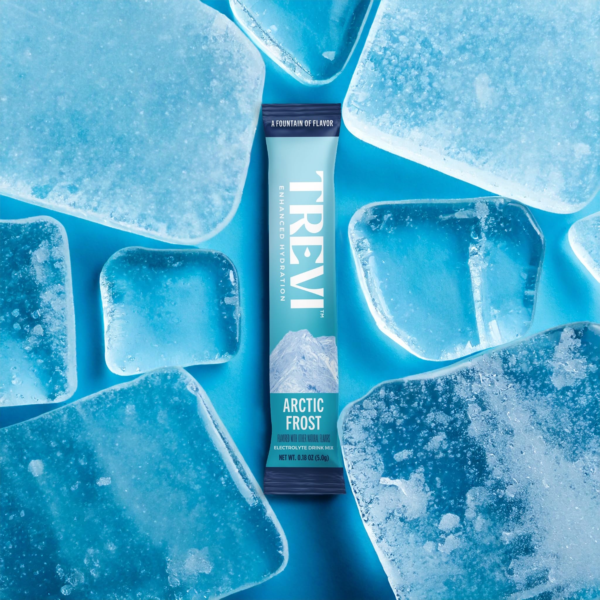 TREVI sobre individual Arctic Frost abierto con polvo listo para disolver