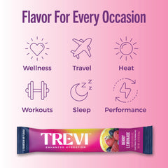 TREVI etiqueta con ingredientes y nutrientes clave, transparencia informativa