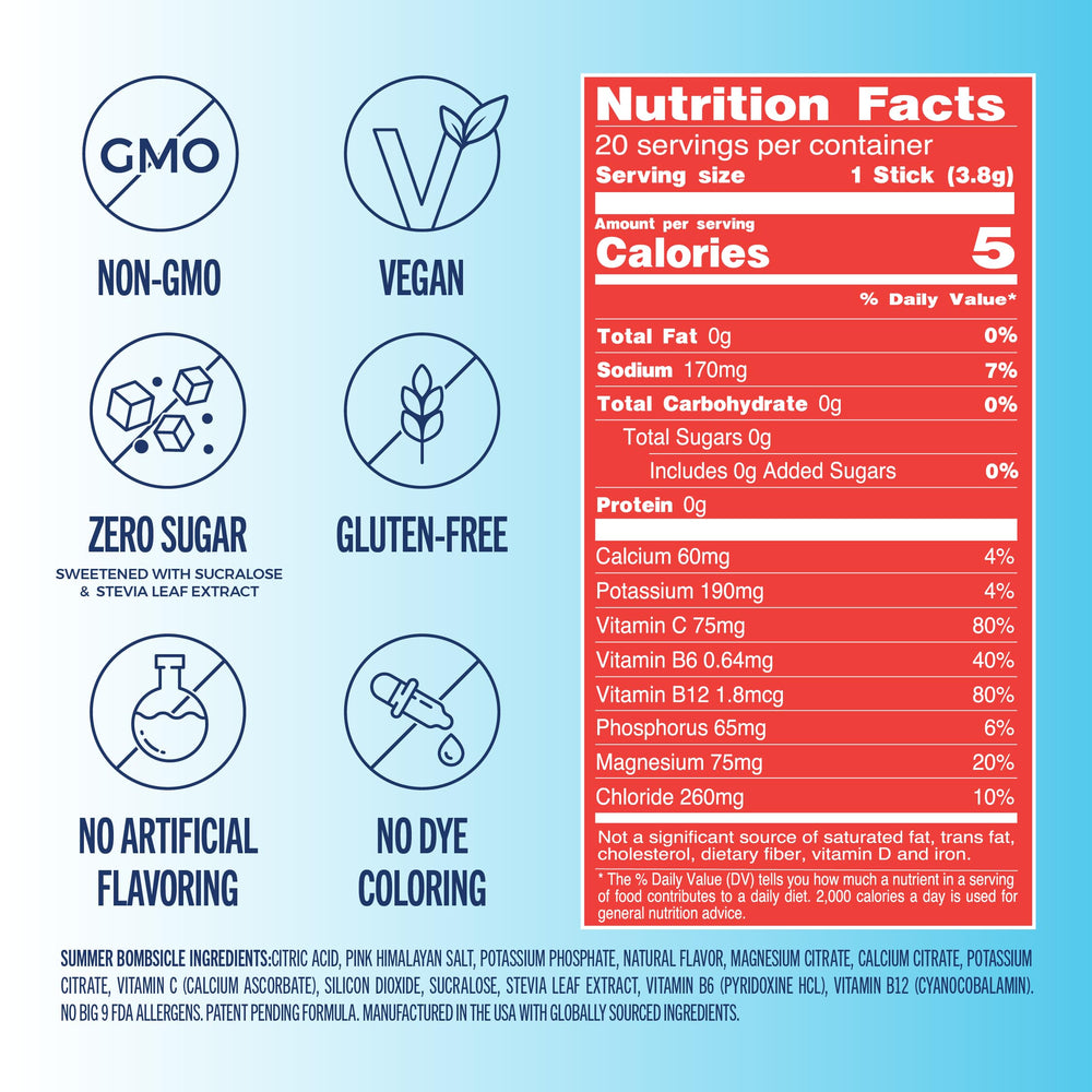 TREVI mezcla en vaso transparente, hidratación sabrosa y rápida