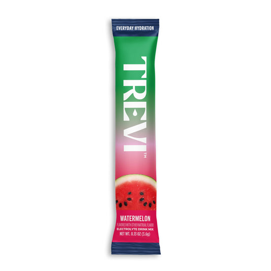 TREVI frente del empaque Watermelon muestra diseño y cantidad de 20 sobres