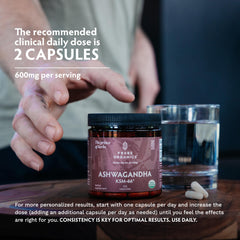 TRIBE ORGANICS etiqueta con información nutricional y estandarización 5%