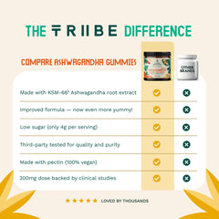 TRIBE ORGANICS gominolas junto a libros para apoyo del estudio