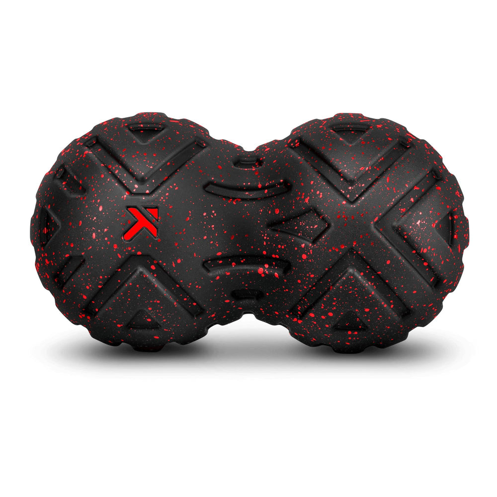 TRIGGERPOINT rodillo doble frontal mostrando forma ergonómica y control