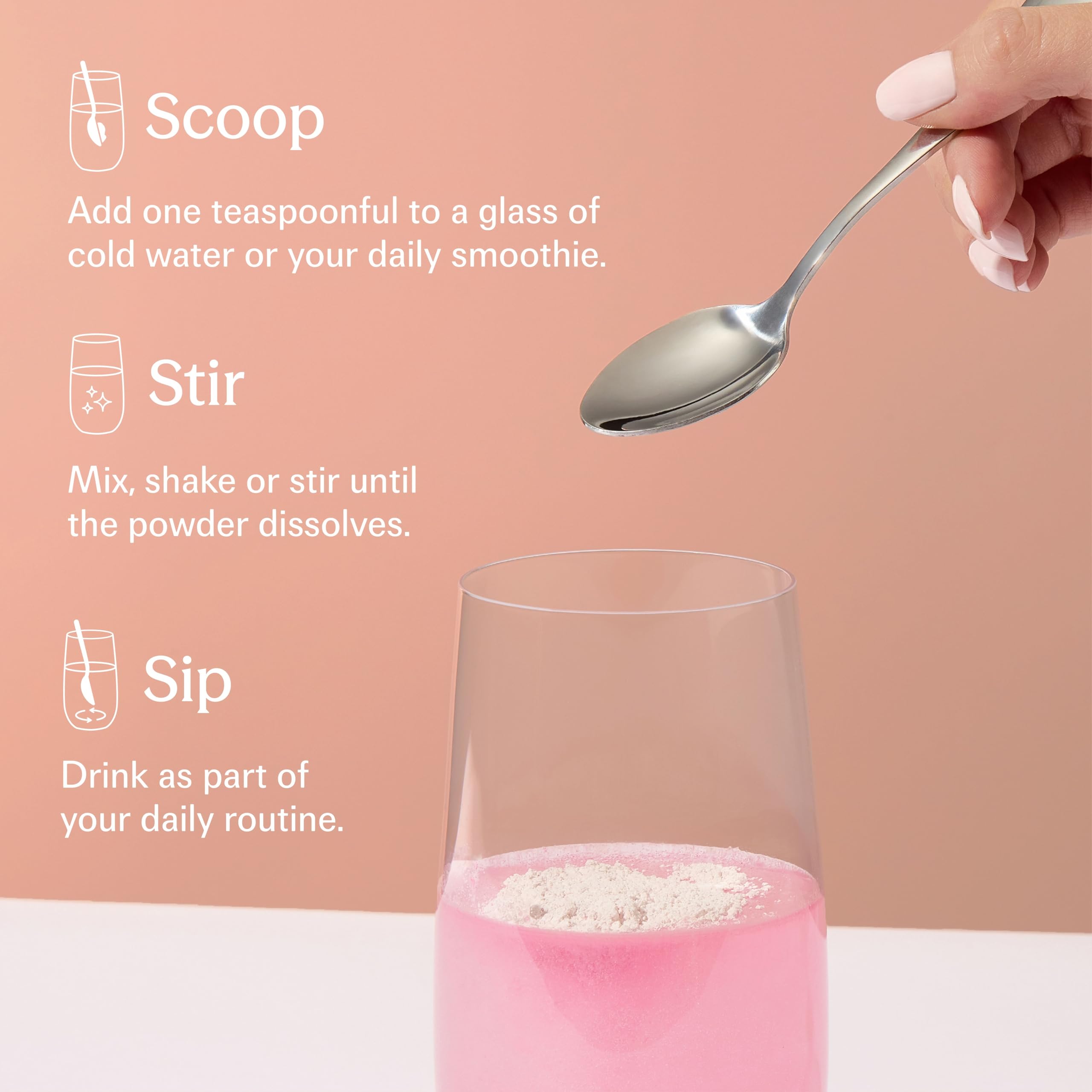 TRIP batido con polvo siendo mezclado, ejemplifica disolución rápida