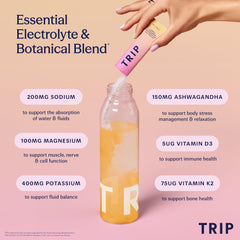 TRIP polvo mostrando textura fina y fácil disolución beneficiosa