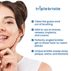 Triple Bristle comparación de tamaño con una moneda para escala visual