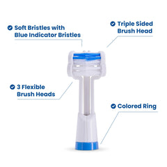 Triple Bristle primer plano de cerdas indicadoras que avisan desgaste, mayor seguridad