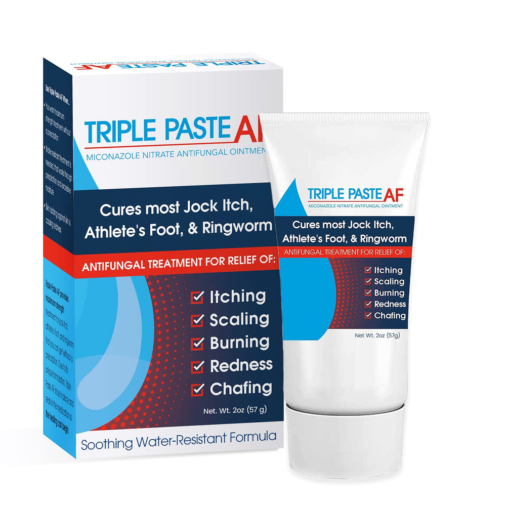 Triple Paste AF frente del tubo mostrando diseño y envío fácil