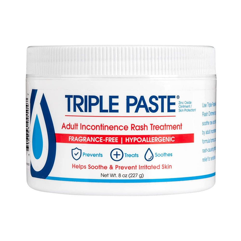 Triple Paste frasco 8 oz frontal mostrando etiqueta y cantidad, protección duradera