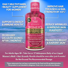 Tropical Oasis etiqueta con ingredientes clave y dosis por servicio