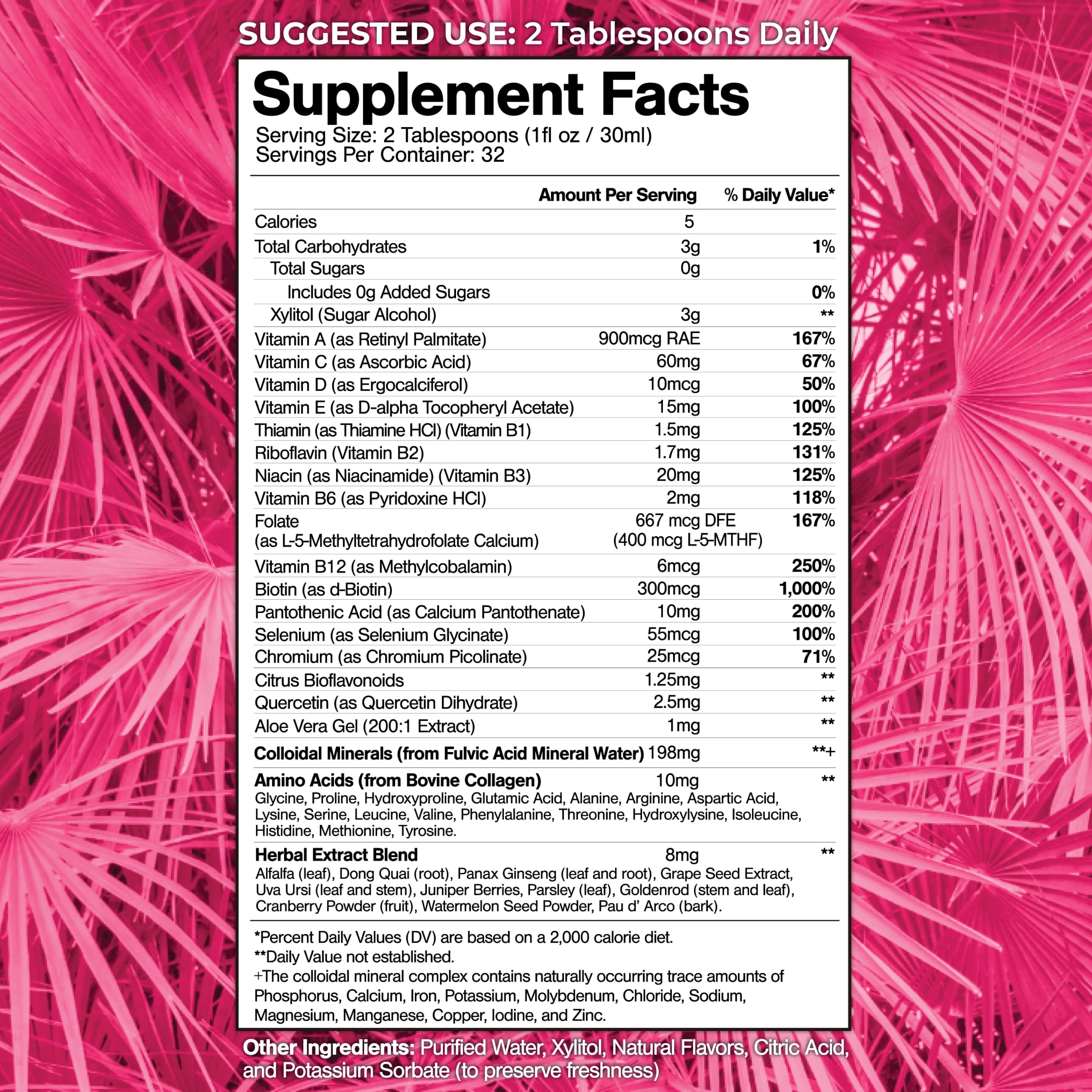 Gota de multivitamínico Tropical Oasis resaltando textura líquida y absorción