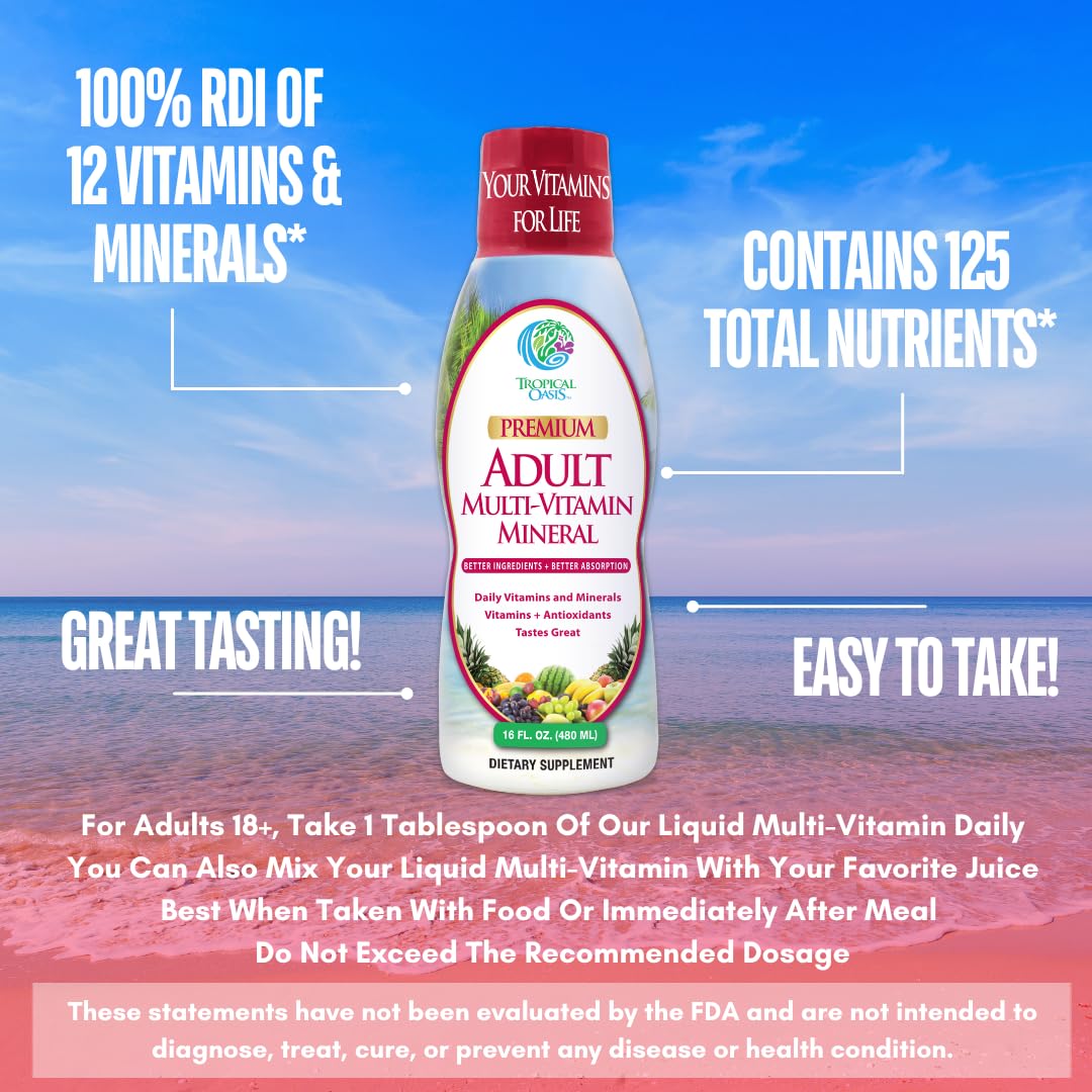 Tropical Oasis toma con cuchara medidora para dosificación precisa