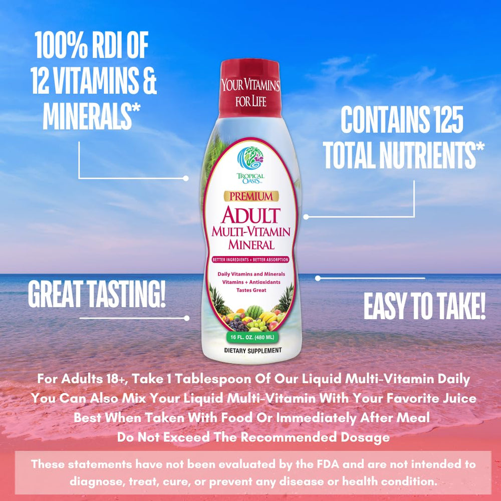 Tropical Oasis toma con cuchara medidora para dosificación precisa