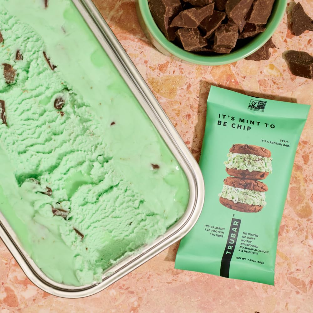 TRUBAR barra sobre fondo deportivo ideal como snack pre y post entreno