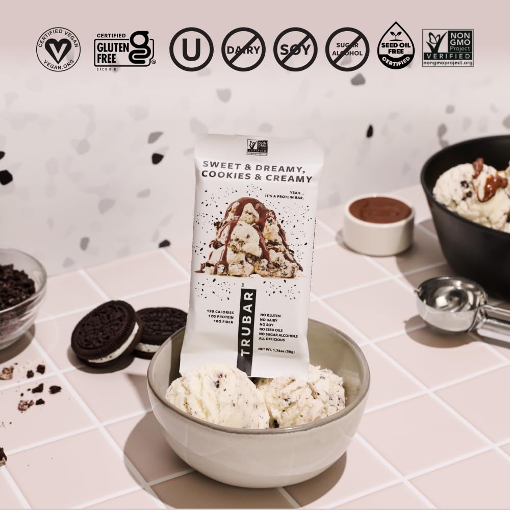 TRUBAR etiqueta nutricional legible, informa sobre proteínas y fibra