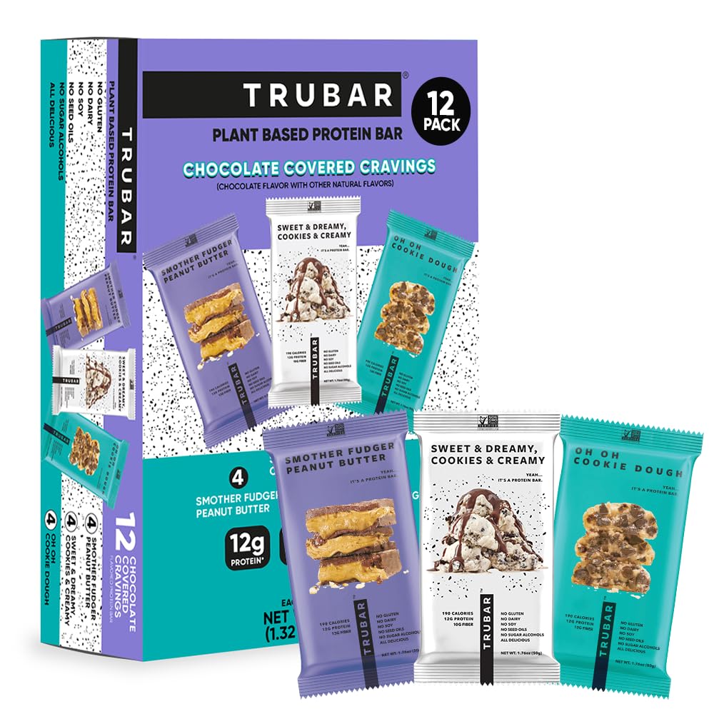 TRUBAR pack frontal mostrando sabores y diseño, conveniencia visual