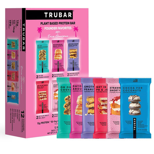 TRUBAR empaque frontal mostrando variedad de sabores y conveniencia