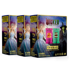 TRUBAR empaque frontal del pack Wicked mostrando sabores y conteo, ideal para elegir snacks saludables