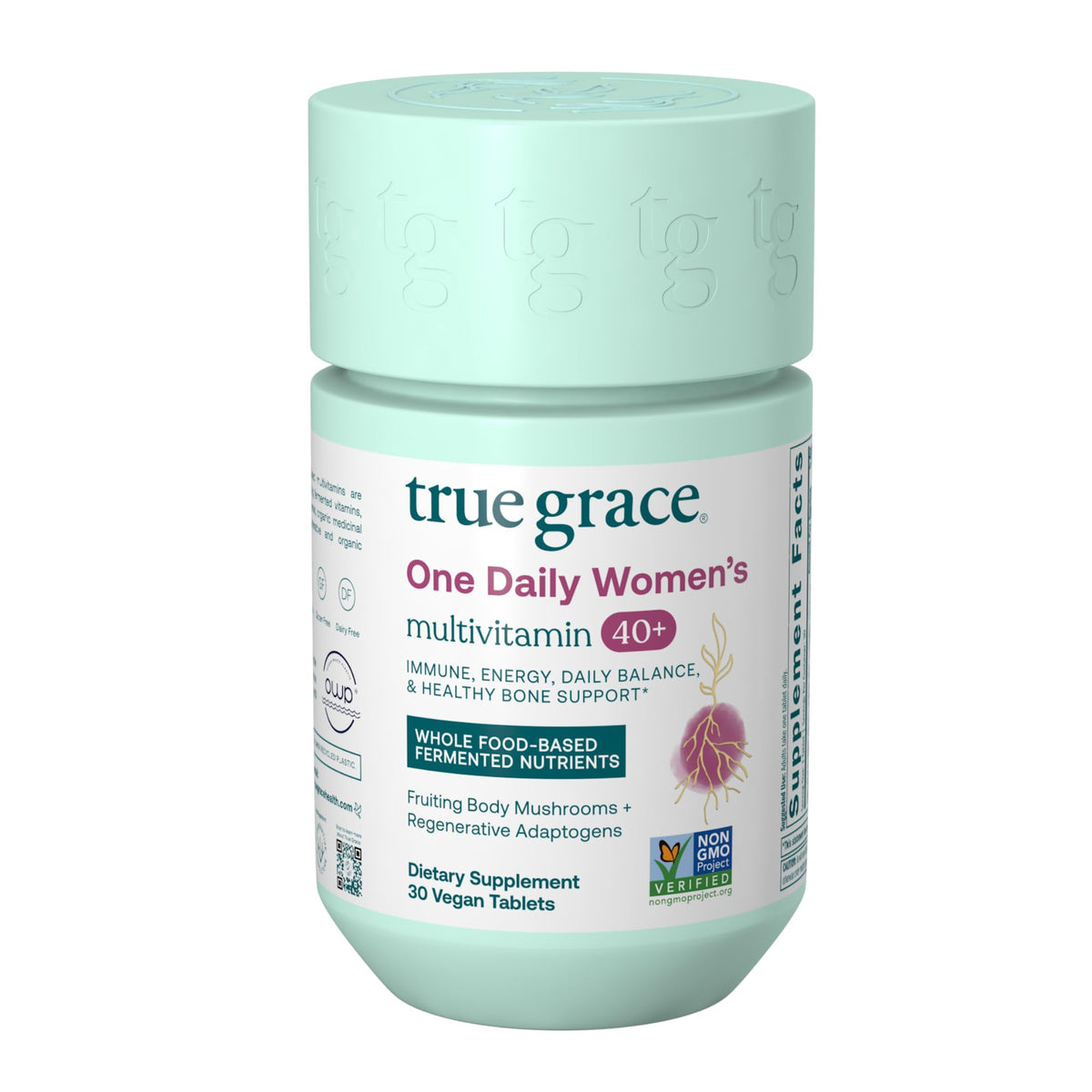 True Grace frente del empaque mostrando la marca y beneficios principales
