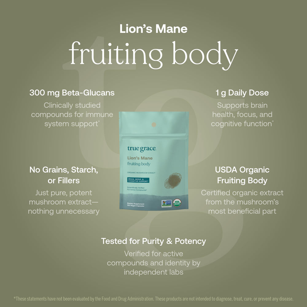 True Grace Lion’s Mane label highlights Alkemist Assured purity