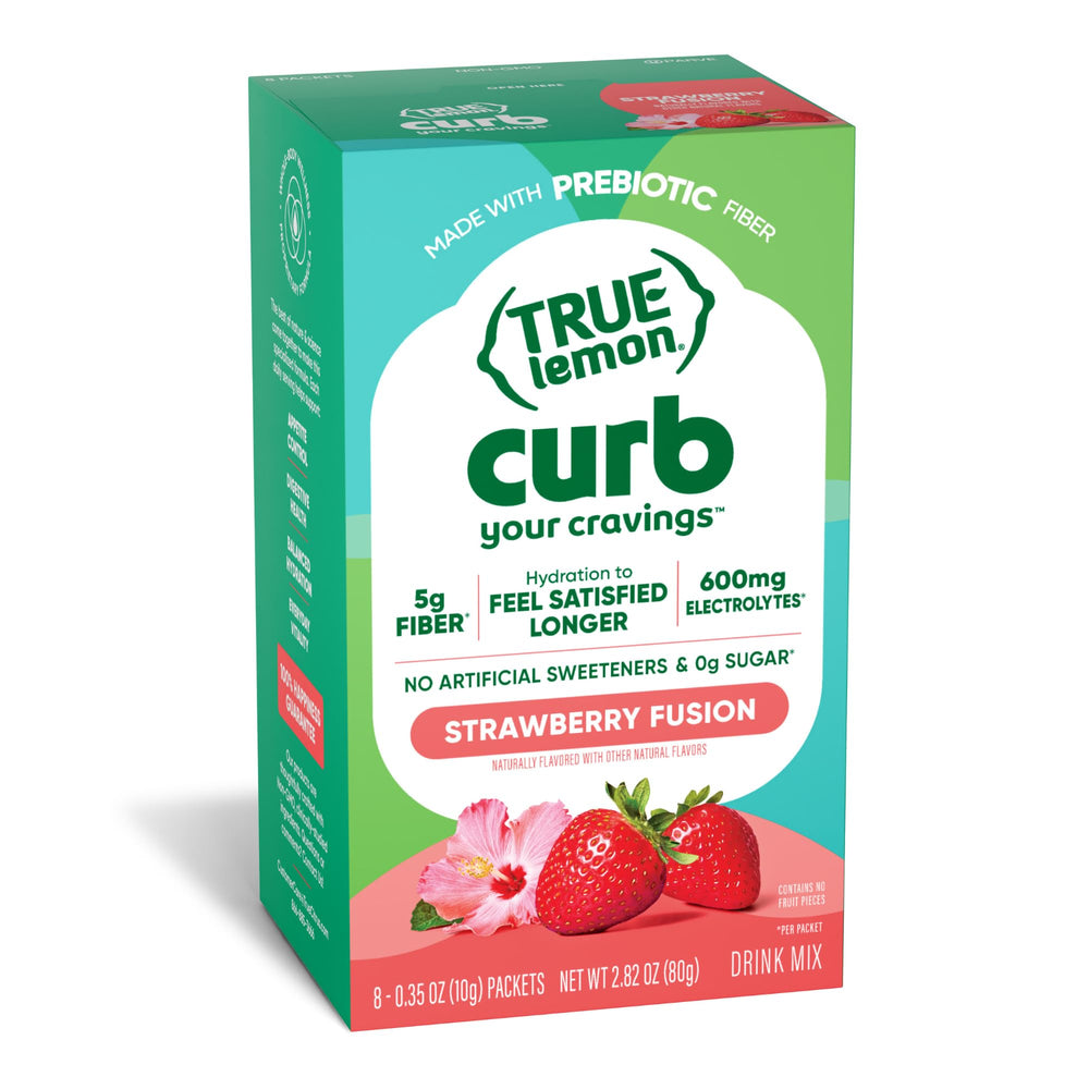 True Lemon frente del empaque mostrando sobres y beneficios funcionales