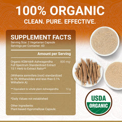 True Veda etiqueta con certificaciones USDA Organic y transparencia