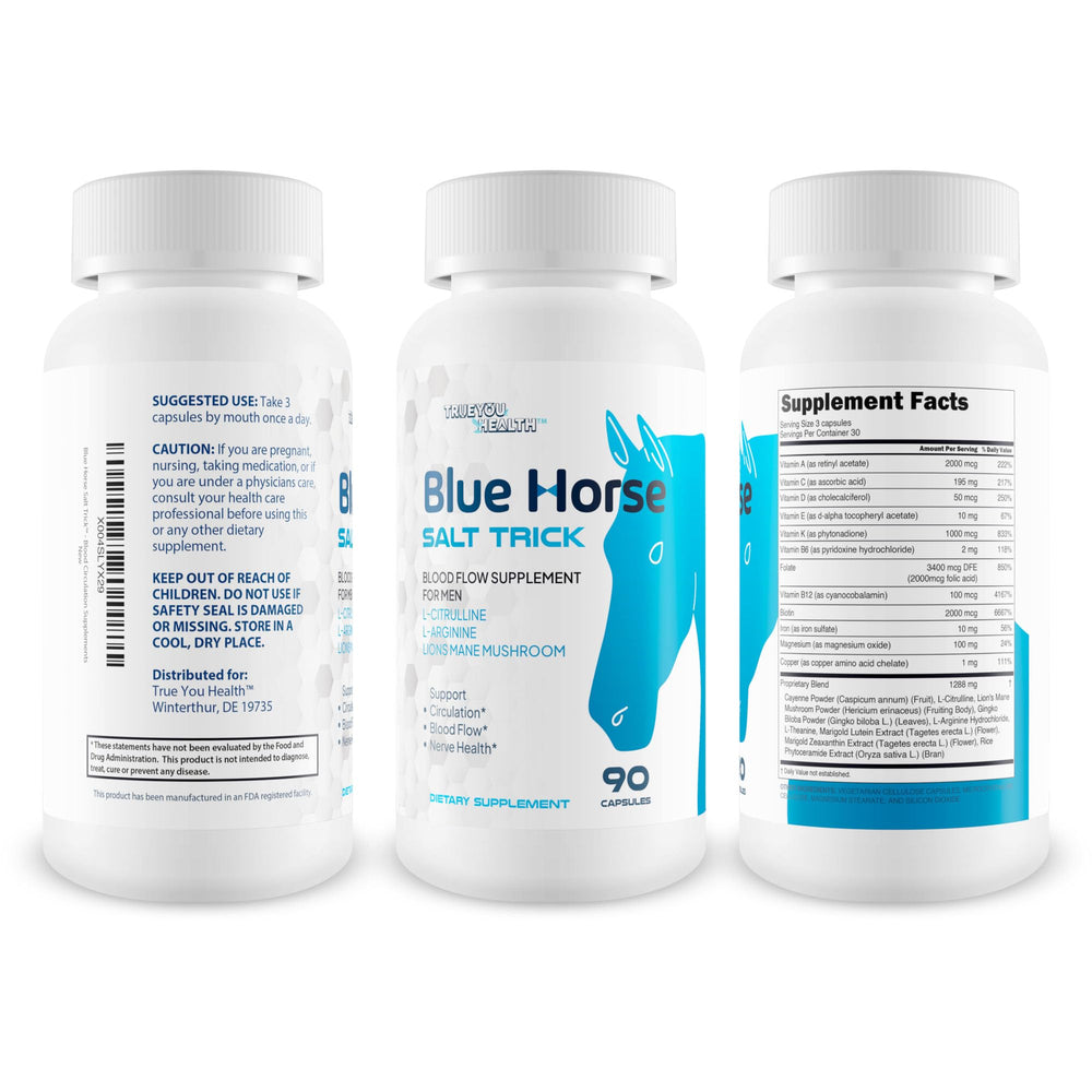 True You Health etiqueta cerca que destaca ingredientes clave y seguridad