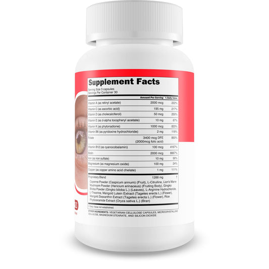 True You Health cápsula abierta mostrando contenido, detalle de calidad y pureza