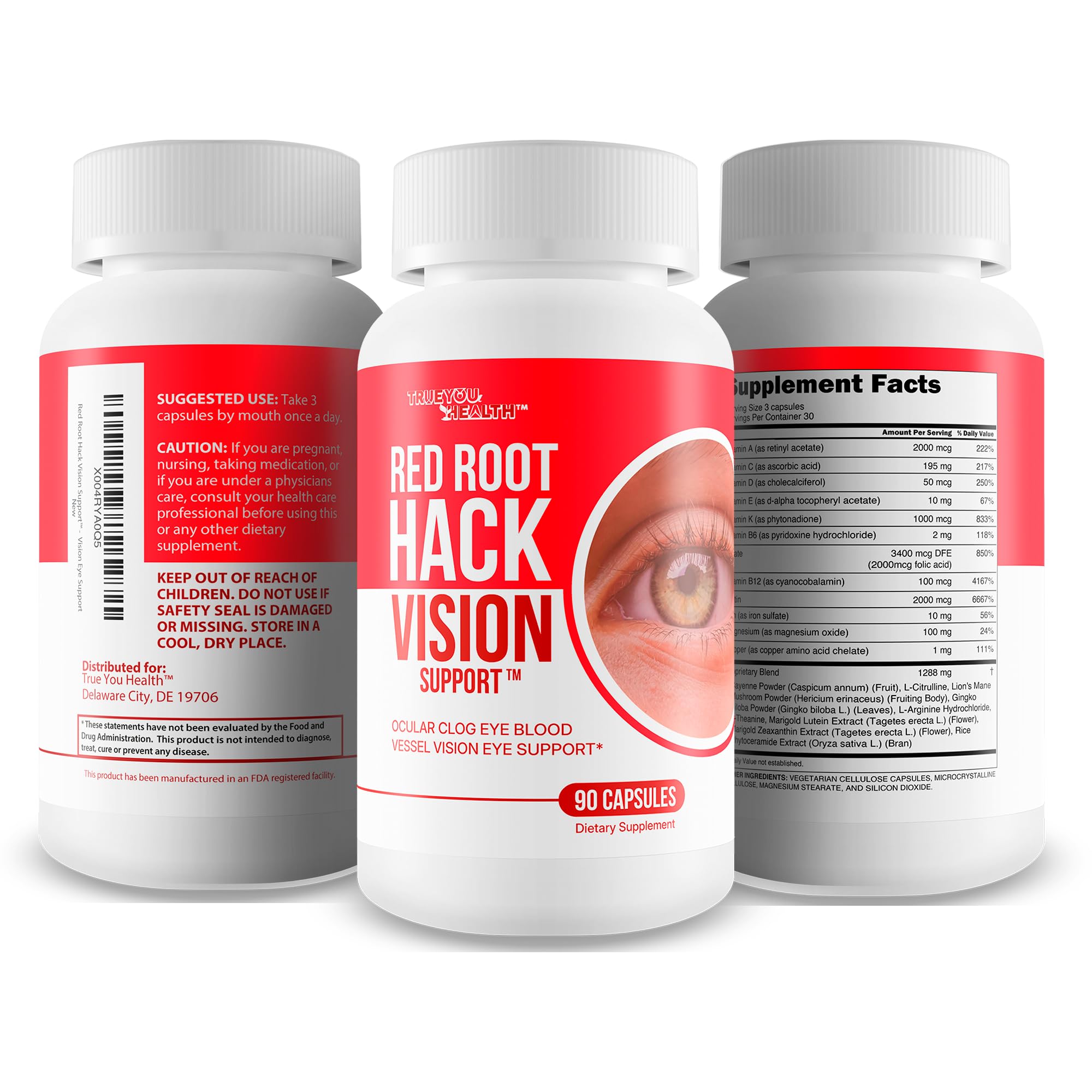 True You Health persona tomando la cápsula, uso diario fácil y conveniente