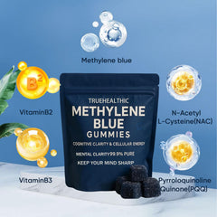 TRUEHEALTHIC primer plano de textura de gomita mostrando aspecto masticable y apetitoso