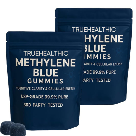 TRUEHEALTHIC envase frontal mostrando 60 gominolas y enfoque en concentración
